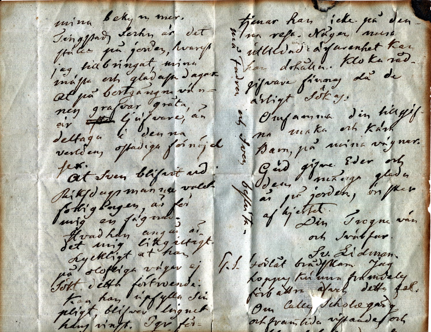 Letter, inner spread